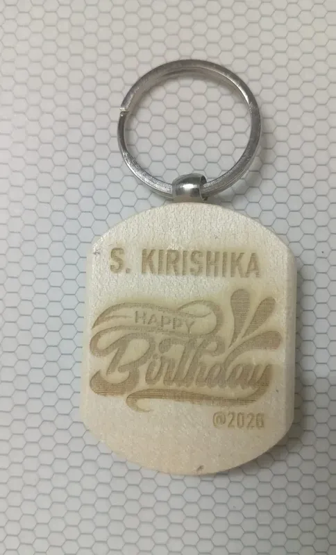 Wooden Keychain view 1