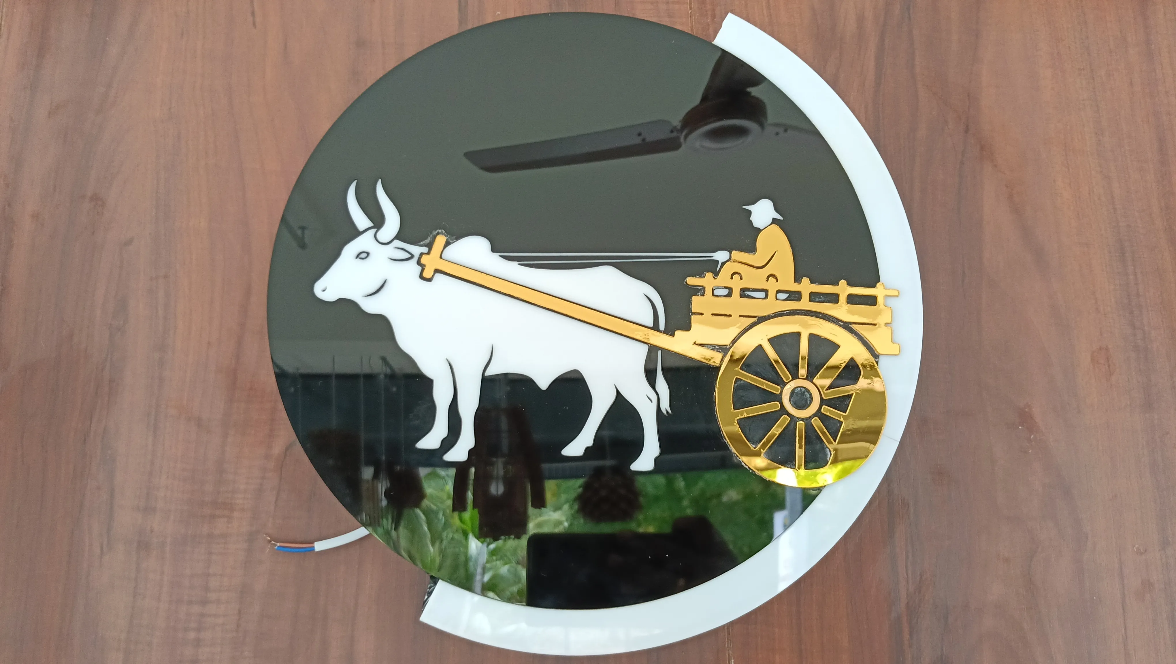 Single Bullock and Cart Wall Sconce view 1