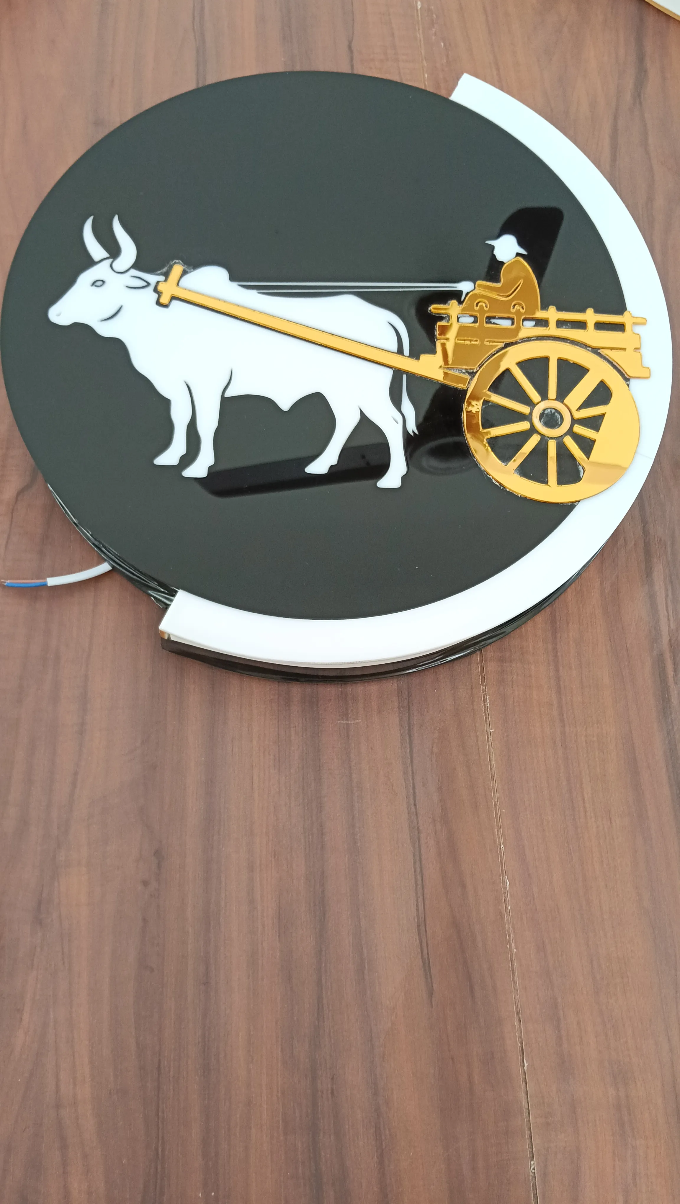 Single Bullock and Cart Wall Sconce view 2